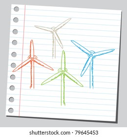 Drawing of a "wind turbines"