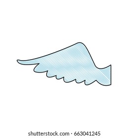 drawing wing feather bird angel icon