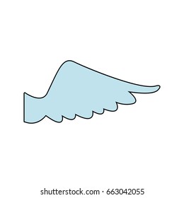 drawing wing feather bird angel icon