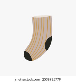 Dibujo de calcetines de invierno. Dibujado a mano invierno, otoño, Navidades acogedor accesorio. 