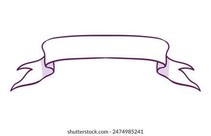 drawing wood ribbon on white background.