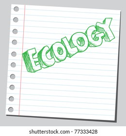 Dibujo de una palabra ecología