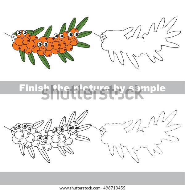 Drawing Worksheet Children Easy Educational Kid Stock Vector Royalty Free 498713455