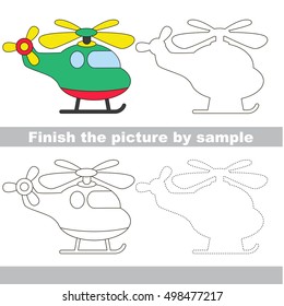 Drawing worksheet for children. Finish the picture and draw the _