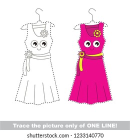 Kids Dress On A Hanger Drawing Stock Vectors Images