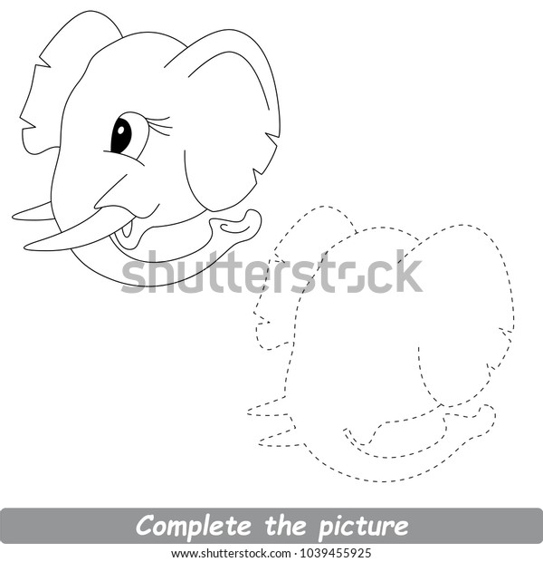 Drawing Worksheet Preschool Kids Easy Gaming Stock Vector