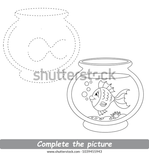 Drawing Worksheet Preschool Kids Easy Gaming Stock Vector