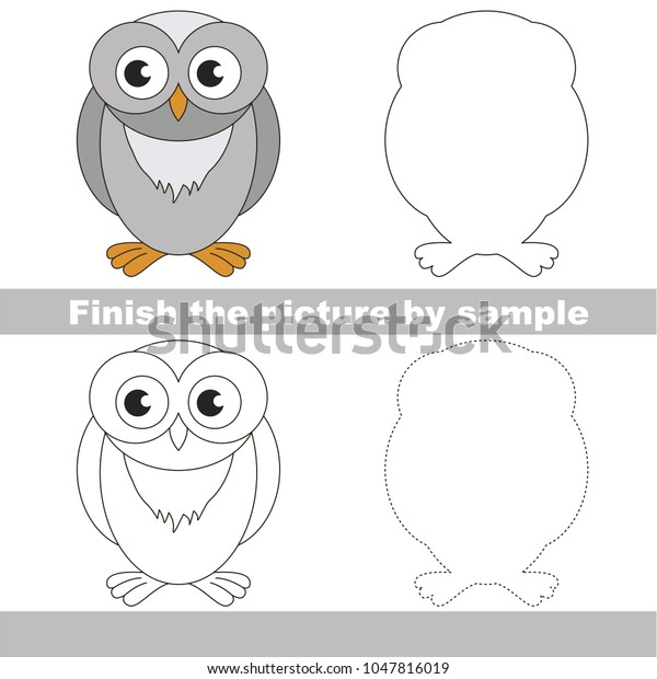 Drawing Worksheet Preschool Kids Easy Gaming Stock Vector Royalty