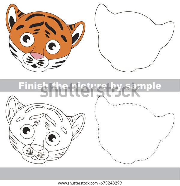 Drawing Worksheet Preschool Kids Easy Gaming Stock Vector Royalty