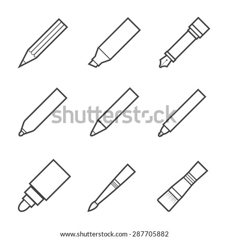 drawing and writing tools icon