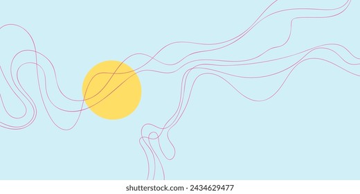 A Drawing of a Yellow Ball of Yarn