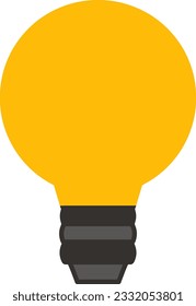 drawing of a yellow light bulb