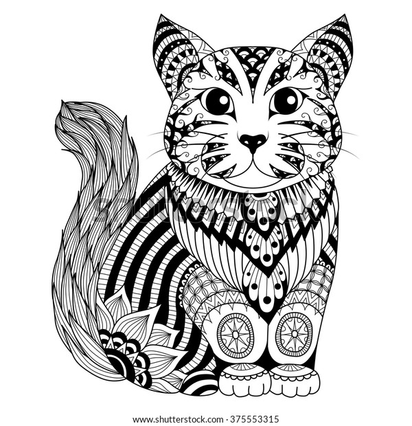 770 Top Zentangle Cat Coloring Pages For Free
