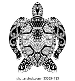 Turtle Mandala Art Beauty Mandala Pattern Stock Vector (royalty Free 