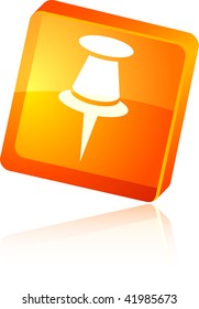 Drawing-pin  beautiful icon. Vector illustration.
