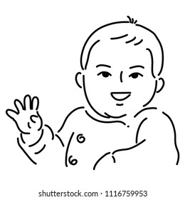 Drawings Cute baby vector illustrations