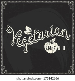 drawings dining chalkboard vintage graphic element for vegetarian menu on blackboard drawings dining chalkboard classic fruit texture harvest life background scene edge pile food old elderly health we