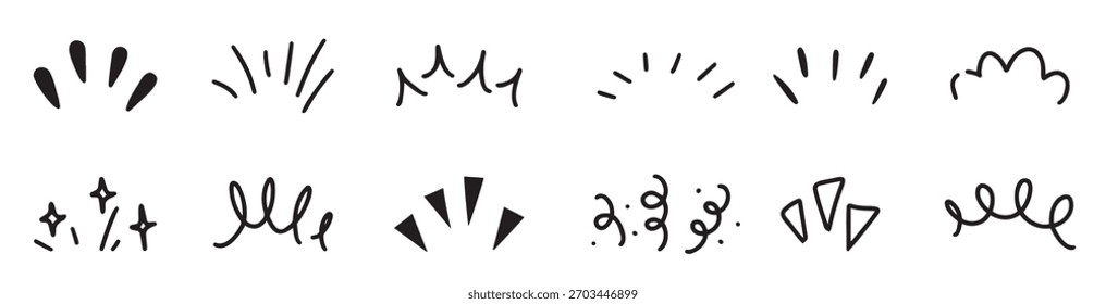 drawings doodle set illustrations lines showing concentrated lines awareness inspiration