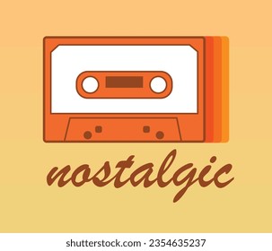 Drawings of music tapes that make you nostalgic