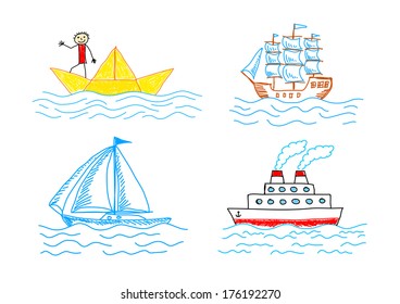 Drawings on white background 