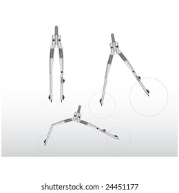 Drawings and working tools vector illustration