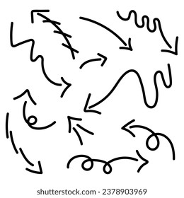 Drawn abstract arrows indicating directions EPS 10
