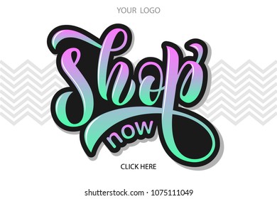 Drawn art vector calligraphy logotype for women internet site of clothes, blog icon, advertisement of promotion, modern concept for poster, card, design,template for girlie beauty web page,email offer