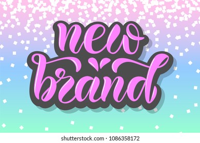 Drawn art vector calligraphy logotype for women internet site of clothes, blog icon, advertisement of promotion, modern concept for poster, card, design,template for girlie beauty web page,email offer