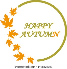 drawn autumn logo, autumn collection vector graphics