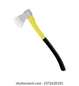 Drawn ax on white background