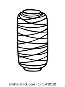 UNA BOLA DE RODILLO EN UN FONDO BLANCO EN UN VECTOR