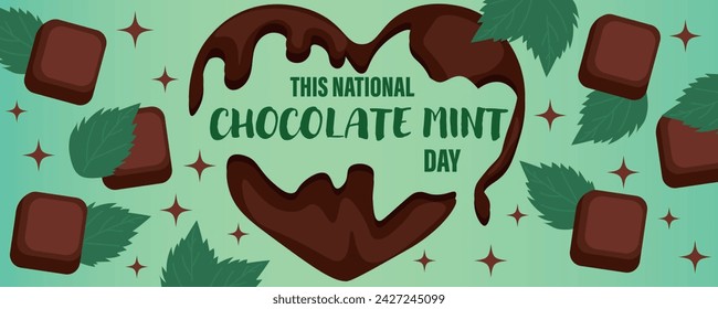 Drawn banner for National Chocolate Mint Day