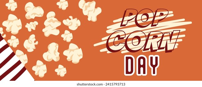 Cartel dibujado para el Día del Popcorn