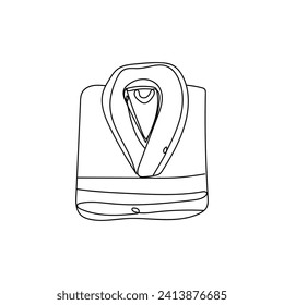 Drawn bathrobe on white background