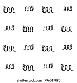 Drawn black cobra on white repeating pattern. Vector background with wildlife animal for wallpapers, wrapping paper, textile or fabric, book, brochure or comics. Creative artwork with venomous snake.