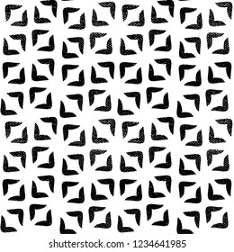 drawn black graphic pattern on white background