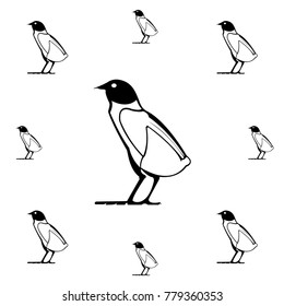 Drawn black and white bird background template. Animal vector backdrop with quail or chicken for wallpapers, wrapping paper, textile or fabric print, book or brochure. Creature artwork with poultry.