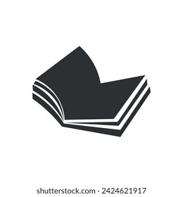 Drawn book on white background