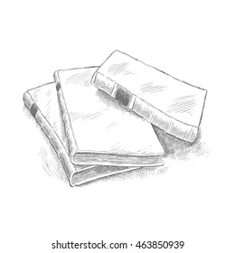 drawn books vector