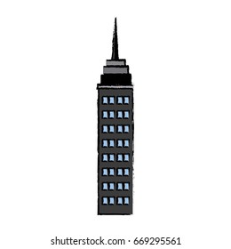 drawn building skyscraper business structure real estate