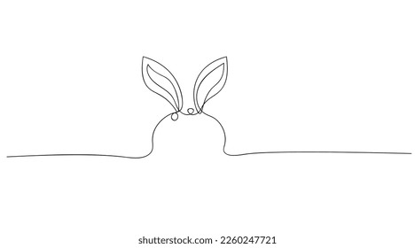 Drawn bunny on white background