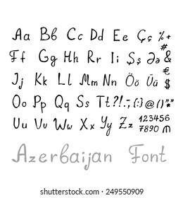 Drawn by hand alphabet set