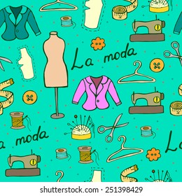 drawn by hand fashion pattern