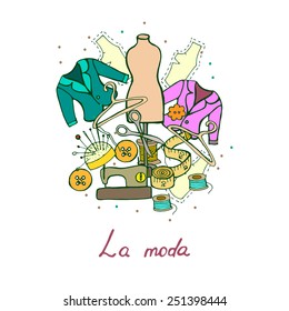 drawn by hand fashion pattern