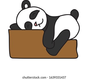 
Drawn by the hand of a Panda .Vector illustration on a white isolated background.Design for greeting cards banners.Animal