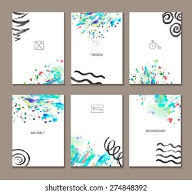 Drawn by hand from a set of templates to design your project or layout.Vector illustration.Isolated.