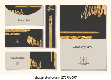 Drawn by hand from a set of templates to design your project or layout.Vector illustration.Isolated.