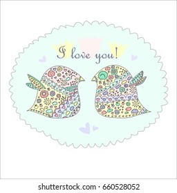 drawn card birds 