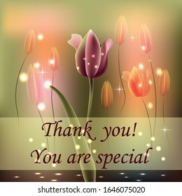 Drawn card with mom's congratulation