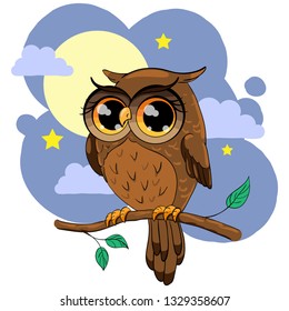 Drawn Cartoon Owl